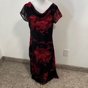 🍏 Connected Petite Layered & Beaded Midi Dress